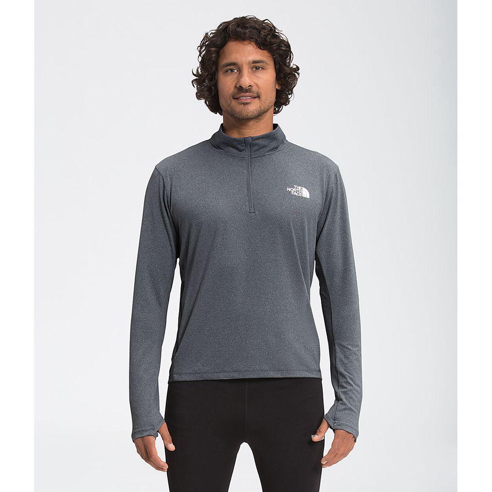 The North Face Riseway 1/2 Zip Ανδρικα Μπλούζα Με Μακρύ Μανίκι - Γκρι (POZT05792)